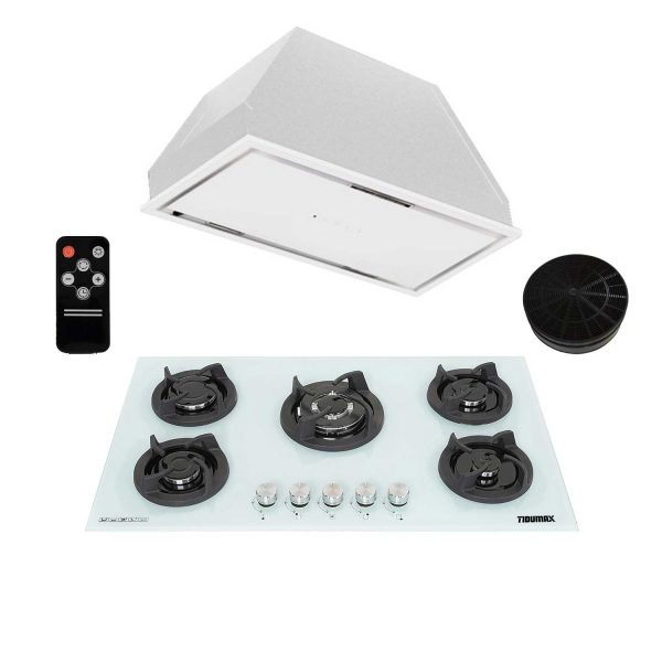 ست هود و گاز سفید تیدومکث (Tidumax) مدل صدف