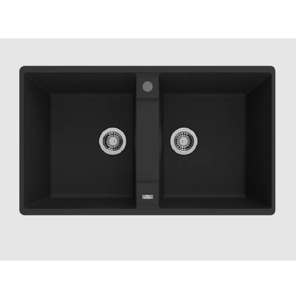 سینک ظرفشویی گرانیتی سولار مدل s23 مشکی مات