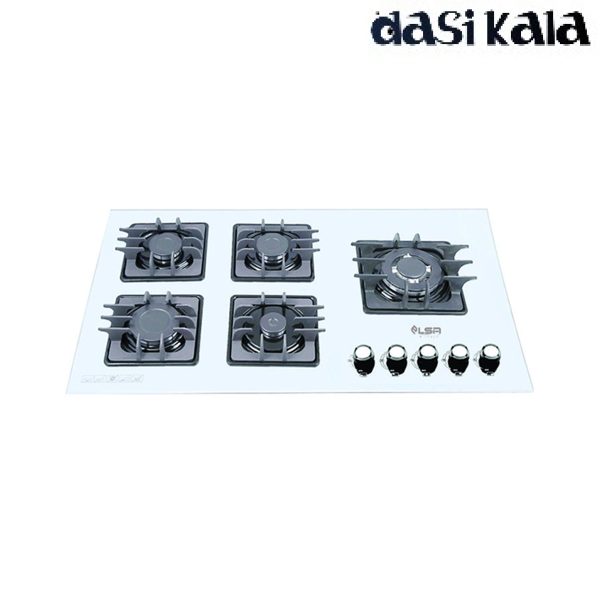 اجاق گاز صفحه ای شیشه ای سفید السا مدل G502W