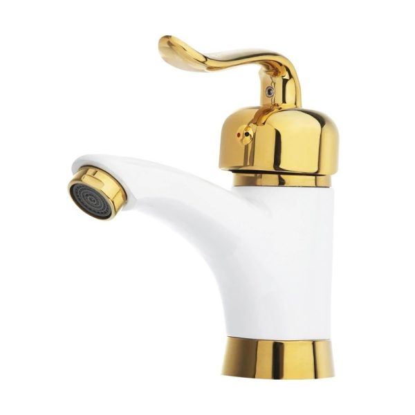 شیر روشویی تیدومکث مدل هلنا سفید طلایی